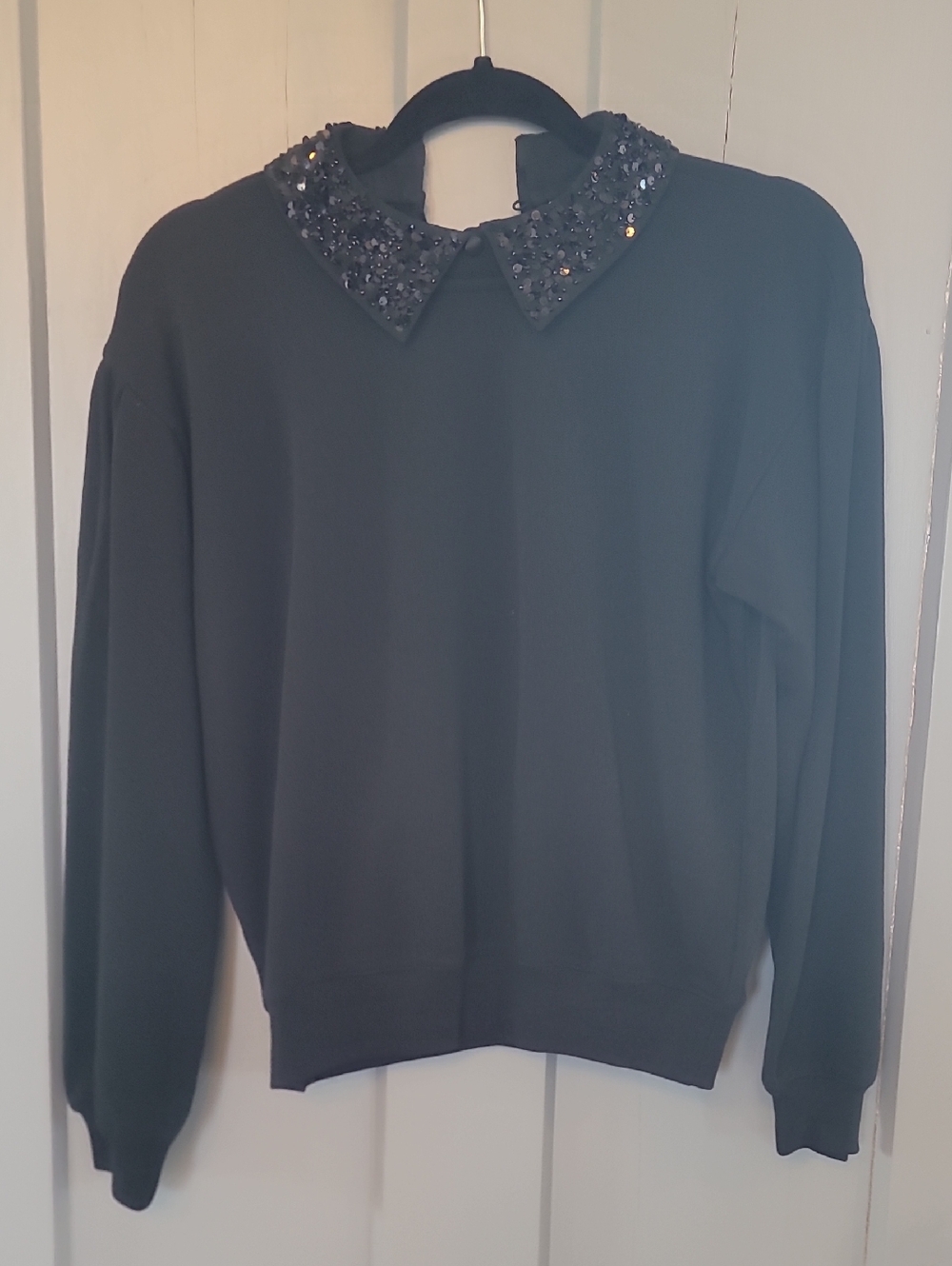 NWT J Crew Top With Sequin Collar